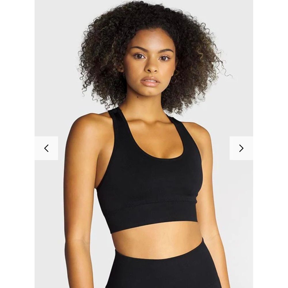 NEW Womens V Shred‎ VSHRED Racerback Keyhole Back black Sports Bra Size Small